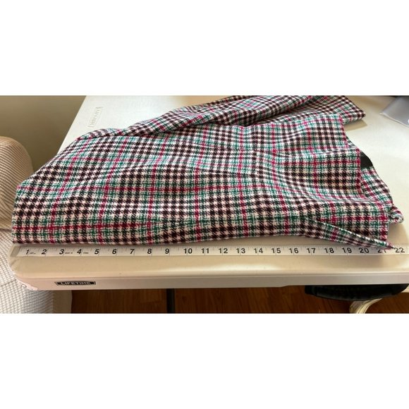 Talbots Women's Multicolored Plaid Blazer Size 6 Wool Blend Round Collar Button - Picture 7 of 7